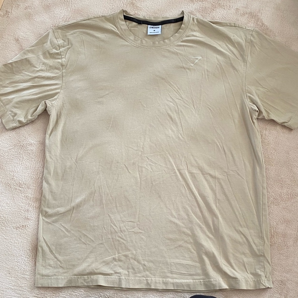 Gymshark Oversized Relaxed Fit Beige Short Sleeve Tee